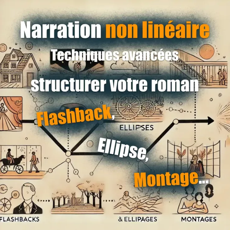 Narration non linéaire - flashback - structure roman - ellipse - montage